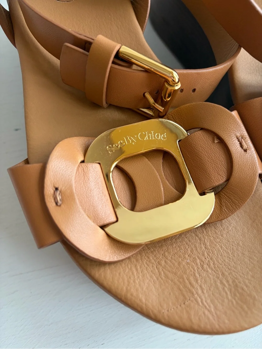 See by Chloé Chany Platform Sandals – Tan